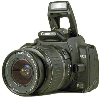 Лот: 1321932. Фото: 1. Canon 350D с объективом и сумкой... Цифровые зеркальные