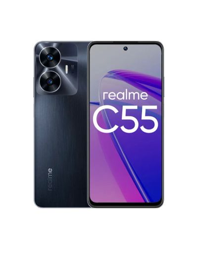 Лот: 21165282. Фото: 1. Смартфон realme c55 6/128 чёрный... Смартфоны