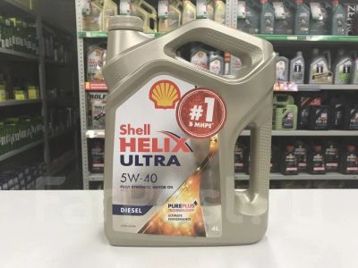 Лот: 13982660. Фото: 1. Shell Helix Ultra Diesel 5w40... Масла, жидкости