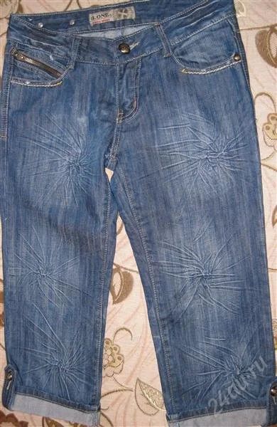 Лот: 1333529. Фото: 1. Бриджи джинсовые 27 р-р. Брюки, шорты