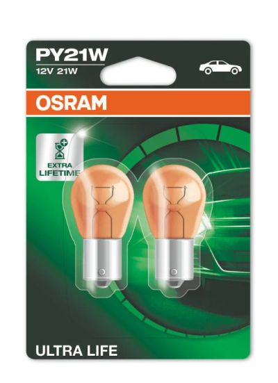 Лот: 11315668. Фото: 1. Osram PY21W Ultra Life 7507ULT-02B. Оптика и освещение