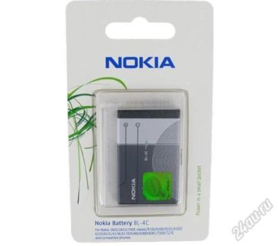 Лот: 2427473. Фото: 1. Акб BL-4C Nokia 6100/7200/6300... Аккумуляторы