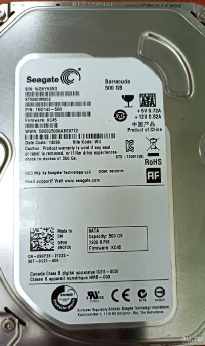 Лот: 17855828. Фото: 1. Жесткий диск 500 Gb Seagate (ST500DM002... Жёсткие диски (HDD)