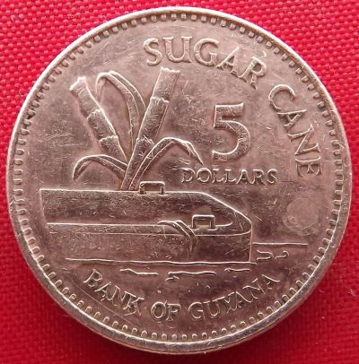 Лот: 1627264. Фото: 1. (№1009) 5 долларов 1996 (Гайана... Америка