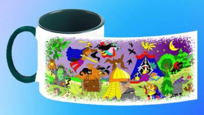 Лот: 7002376. Фото: 1. Кружка "Русские сказки" №03 цветная... Сувенирные мелочи