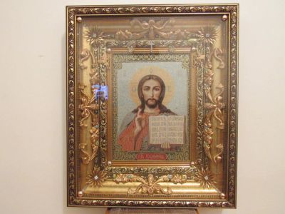 Лот: 11128369. Фото: 1. Господь Вседержитель, икона в... Картины, рисунки
