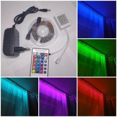 Лот: 16729592. Фото: 1. Набор светодиодная лента 5 м RGB... Светодиодная подсветка
