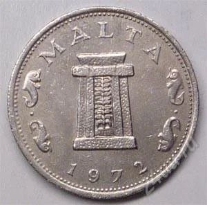 Лот: 1094023. Фото: 1. Мальта. 5 цент 1972г. (2). Европа