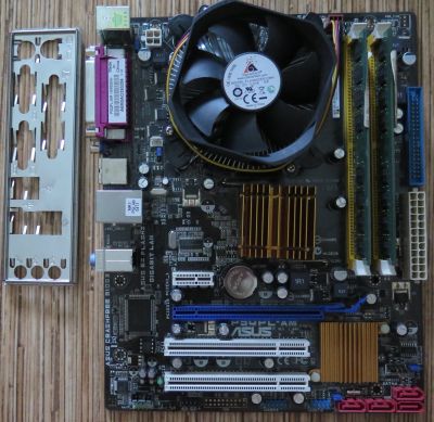 Лот: 20756922. Фото: 1. Материнская плата ASUS P5QPL-AM... Комплекты запчастей