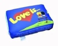 Лот: 6121382. Фото: 1. Антистресс подушка Love is синяя... Сувенирные мелочи
