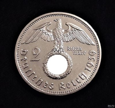 Лот: 18569188. Фото: 1. 2 Рейхсмарки 1939 года, Третий... Германия и Австрия