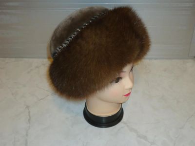 Лот: 3170152. Фото: 1. Комбинированная шапочка (соболь... Головные уборы