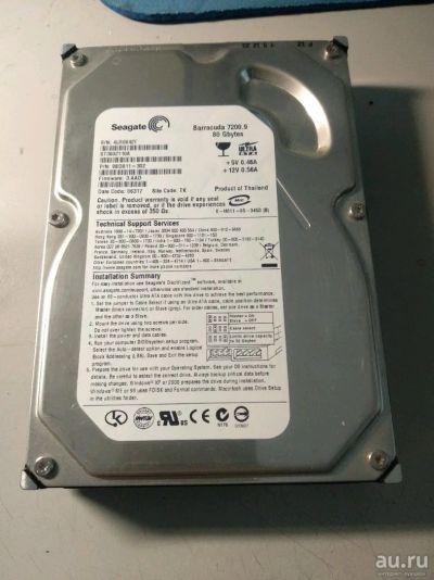 Лот: 13621864. Фото: 1. Жёсткий диск 80гб. Жёсткие диски (HDD)