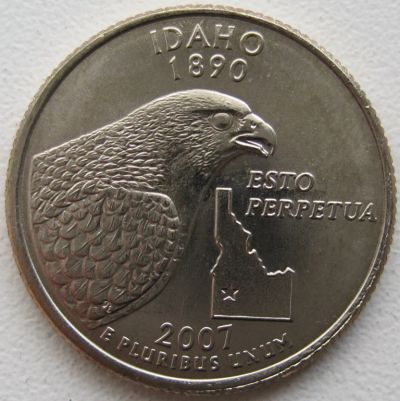 Лот: 6731063. Фото: 1. США 25 центов 2007. Айдахо (штаты... Америка