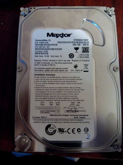 Лот: 14022925. Фото: 1. 500Gb Maxtor STM3500418AS SATA-II... Жёсткие диски (HDD)