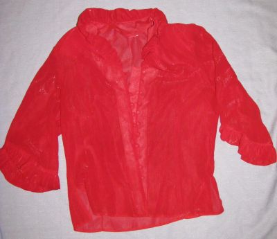 Лот: 10592573. Фото: 1. блузка тонкая красная 46-48 женская. Блузы, рубашки, водолазки
