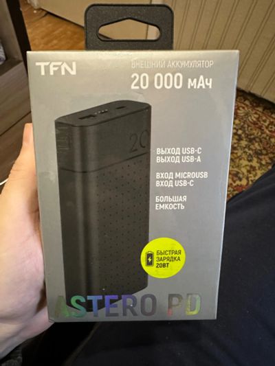 Лот: 21109018. Фото: 1. Tfn astero pd 20000 Внешний Аккумулятор... Внешние, портативные аккумуляторы для смартфонов (Power bank)
