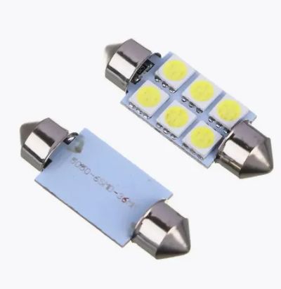 Лот: 24313157. Фото: 1. Светодиод 24V T11x36 5050 White... Оптика и освещение