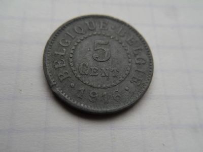 Лот: 8560845. Фото: 1. Бельгия 5 сантимов 1916. Европа