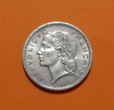 Лот: 19088893. Фото: 1. 5 франков 1949 года. Франция... Европа