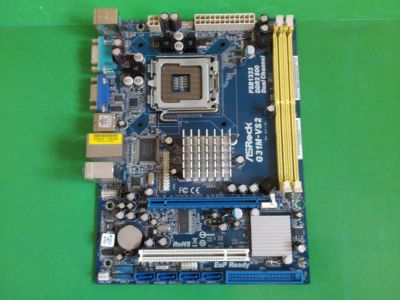 Лот: 6502757. Фото: 1. Материнская плата ASRock G31M-VS2. Материнские платы