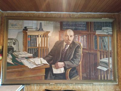 Лот: 16067912. Фото: 1. Картина Ленин в библиотеке. Картины, гравюры