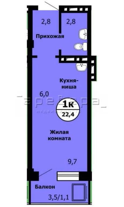 Лот: 19826945. Фото: 1. 1-комнатная квартира на пр-кт... Квартиры, студии