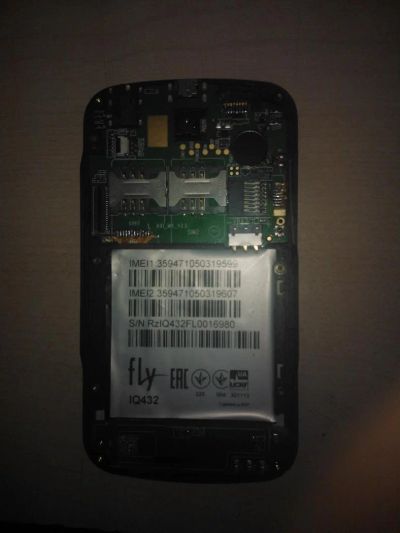 Лот: 8173465. Фото: 1. A10 . Fly IQ432 Плата в сборе... Микросхемы и платы