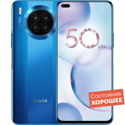 Лот: 22221360. Фото: 1. Смартфон HONOR 50 Lite 128GB Насыщенный... Смартфоны