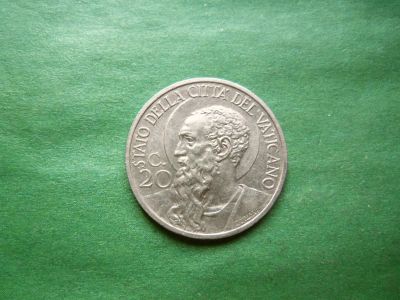 Лот: 24987257. Фото: 1. Ватикан 20 чентезими 1933-1934... Европа