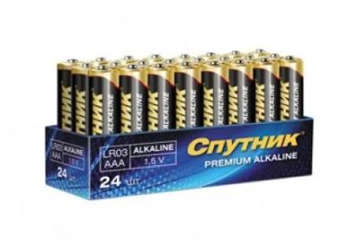 Лот: 22151155. Фото: 1. Элем.пит.СПУТНИК LR03 (PACK 24... Батарейки, аккумуляторы, элементы питания