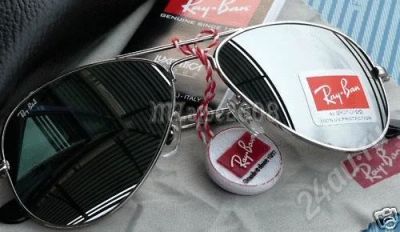 Лот: 227463. Фото: 1. Ray Ban AVIATOR Sunglasses Silver... Очки солнцезащитные