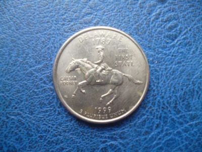 Лот: 11299322. Фото: 1. 25 центов 1999 года Штат Делавэр... Америка