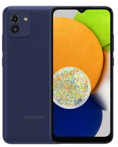Лот: 19152187. Фото: 1. Samsung Galaxy A03 4/64Gb, синий. Смартфоны