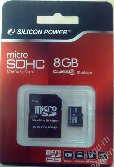 Лот: 1094695. Фото: 1. Карта памяти microSD (SDHC) 8gb... Карты памяти