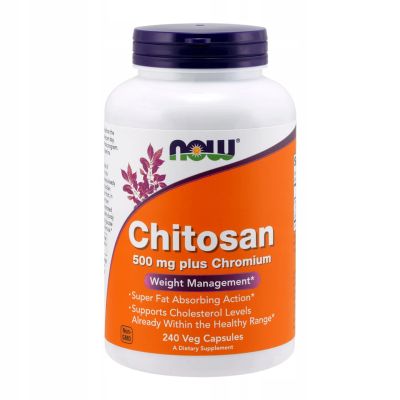 Лот: 18820399. Фото: 1. NOW Chitosan Plus 500 мг. 240... Спортивное питание, витамины