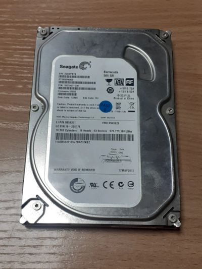 Лот: 21351647. Фото: 1. HDD 500gb SATA, жесткий диск для... Жёсткие диски