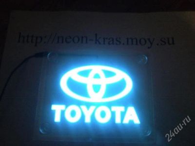 Лот: 838260. Фото: 1. Неоновый стикер Toyota 15,5 х... Детали тюнинга