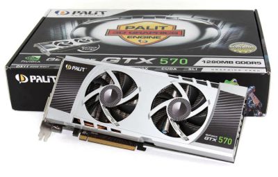 Лот: 8794207. Фото: 1. видеокарта palit geforce gtx 570... Видеокарты