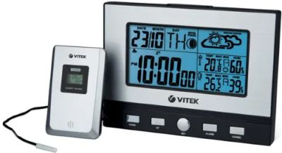 Лот: 24471726. Фото: 1. Метеостанция Vitek VT-3533 SR. Часы настенные, настольные