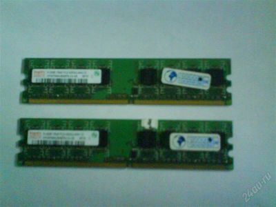 Лот: 2419958. Фото: 1. 2 планки Hynix DDR2 по 512Mb PC4200... Оперативная память