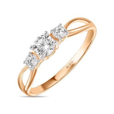 Лот: 24647063. Фото: 1. Кольцо с фианитами. Кольца, перстни