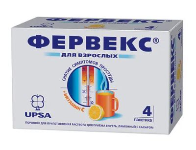 Лот: 23714179. Фото: 1. Фервекс пор. для приг.р-ра с сахаром... Лекарства