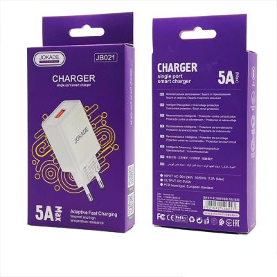 Лот: 22145003. Фото: 1. СЗУ JOKADE JB021 1*USB 5A FAST... Зарядные устройства, блоки питания, адаптеры сетевые для смартфонов