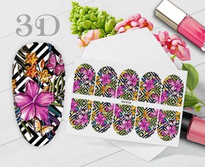 Лот: 11481419. Фото: 1. Слайдер-дизайн 3D - 3DCR104 Malgrat... Украшения, дизайн ногтей
