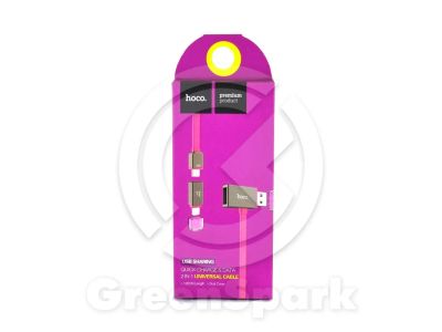 Лот: 13960049. Фото: 1. Кабель USB HOCO (UPL03) 2 в 1... Дата-кабели, переходники