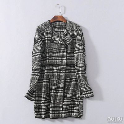 Лот: 8348885. Фото: 1. Пальто в клетку 42/44. Верхняя одежда
