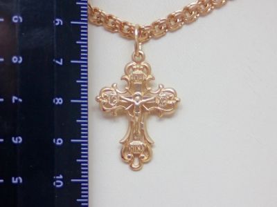 Лот: 15424083. Фото: 1. ЗОЛОТОЙ КРЕСТ 3,41 ГРАММ. Другое (ювелирные изделия, бижутерия, часы)