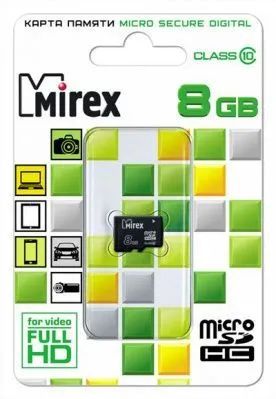Лот: 22151115. Фото: 1. КАРТА ПАМЯТИ MIREX microSDHC 8GB... Карты памяти