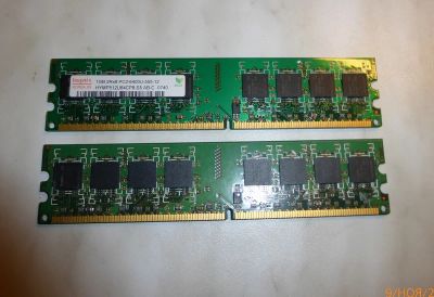 Лот: 4727317. Фото: 1. Оперативная память Hynix 1Gb 2шт... Оперативная память